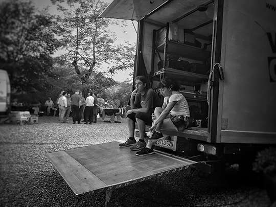  ANDREU BUENAFUENTE _ pausa en el rodaje 