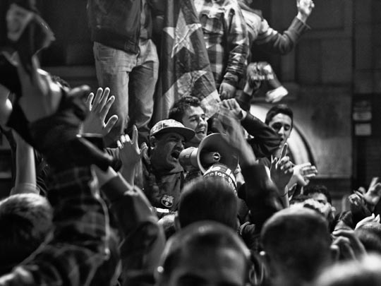  MARCELO AURELIO _ festejos en la font de canaletes, barcelona 