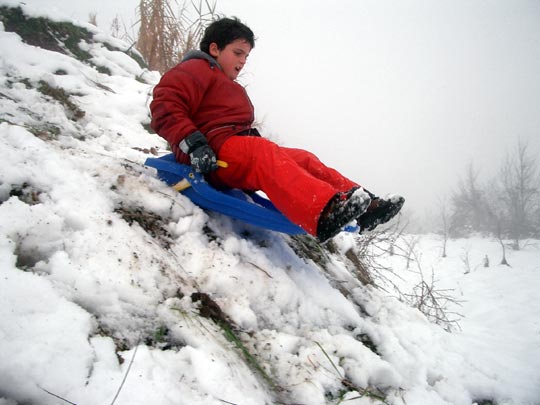  PEP POBLET _ bajando en trineo 